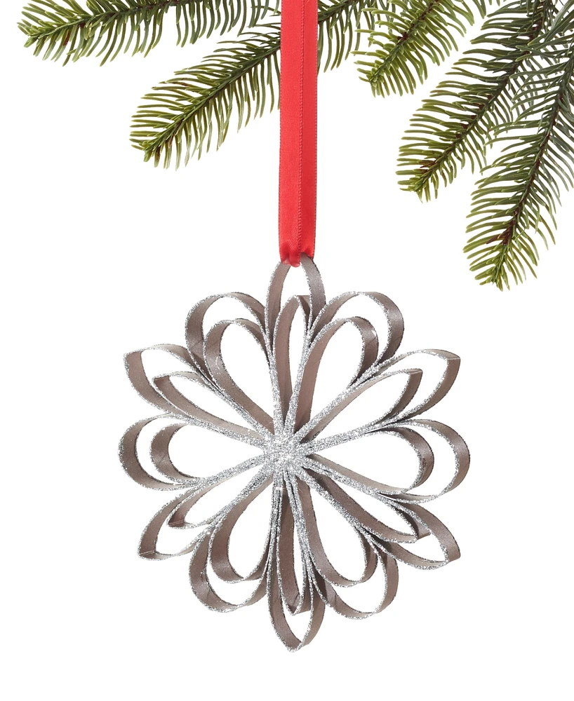 Holiday Lane Woodland Snowflake Paper Ornament, Created for Macy's