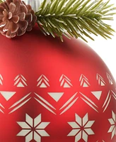 Holiday Lane Santa's Favorites Ball Ornament with Snowflakes, Exclusively at Macy's