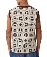 Cotton On Men's Crochet Muscle Top