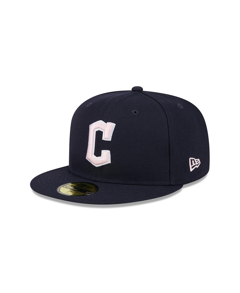 New Era Men's Black Cleveland Guardians 2024 Mother's Day On-Field 59FIFTY Fitted Hat