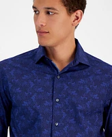 Bar Iii Men's Slim-Fit Rain Floral Dress Shirt, Created for Macy's