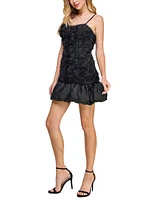 Morgan & Company Juniors' Sweetheart-Neck Taffeta Rosette Dress