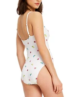 kate spade new york Women's Floral Cinch Underwire One-Piece Swimsuit