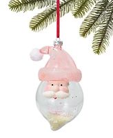 Holiday Lane Sugar Plum Pink Santa Head Ornament, Exclusively at Macy's