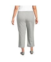 Lands' End Plus Starfish Mid Rise Pull On Crop Pants