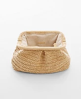 Mango Women's Natural Fiber Clutch Bag