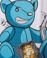 X-Ray Men's Stone Tee Blue Bear With Money