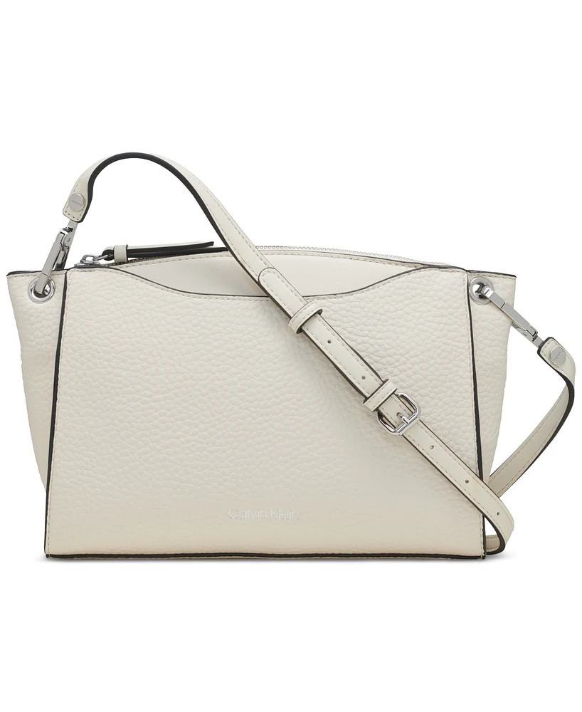 Calvin Klein Garnet Adjustable Top Zipper Crossbody