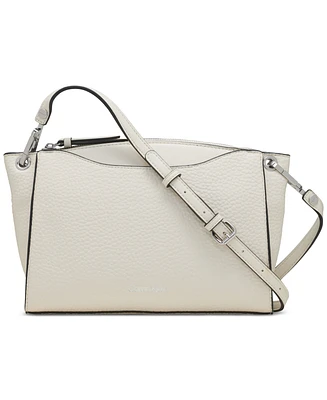 Calvin Klein Garnet Adjustable Top Zipper Crossbody
