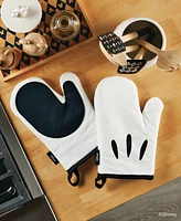 Disney Monochrome Cotton 2 Piece Oven Mitt Set, White