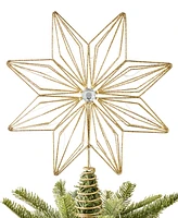 Holiday Lane Shine Bright Gold-Tone Wire Star Led Light