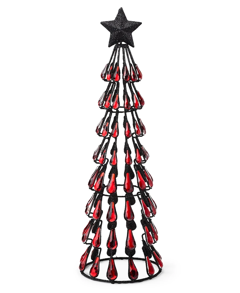 Holiday Lane Royal Holiday Gem Cone Tree Tabletop Decor, Created for Macy's