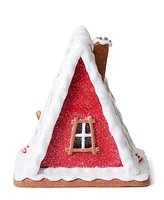 Holiday Lane Christmas Cheer Brown, White & Green Ski Lodge Gingerbread House, Created for Macy's