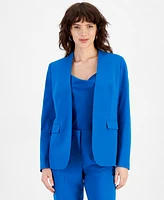 Bar Iii Women's Bistretch Open-Front Long-Sleeve Blazer, Created for Macy's