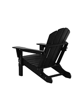 WestinTrends 3 Piece Set Outdoor Folding Adirondack Chairs with Side Table