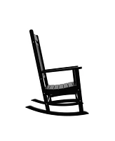 All-Weather Outdoor Patio Poly Classic Porch Rocking Chair (Set of 2)