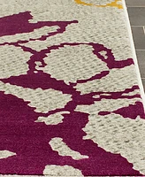 Safavieh Porcello PRL7729 Light Gray and Purple 6'7" x 6'7" Square Area Rug