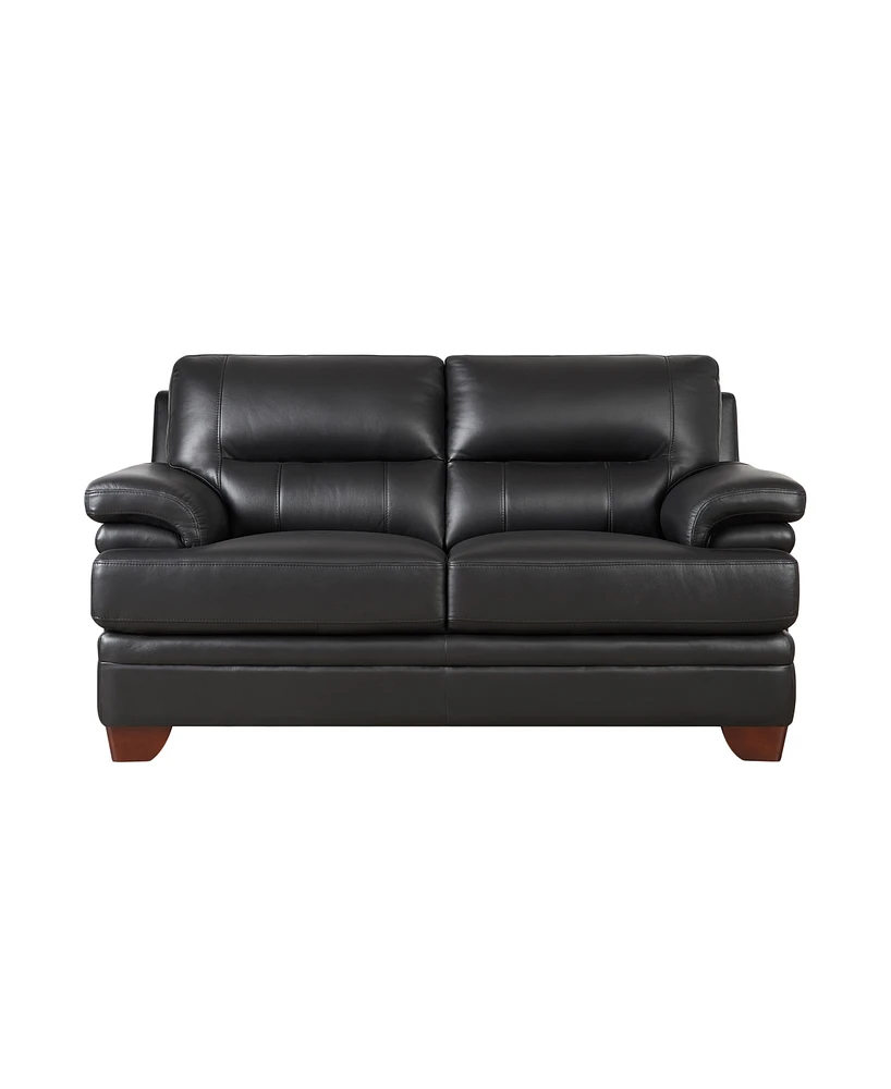 Luxor 66" Top Grain Leather Loveseat