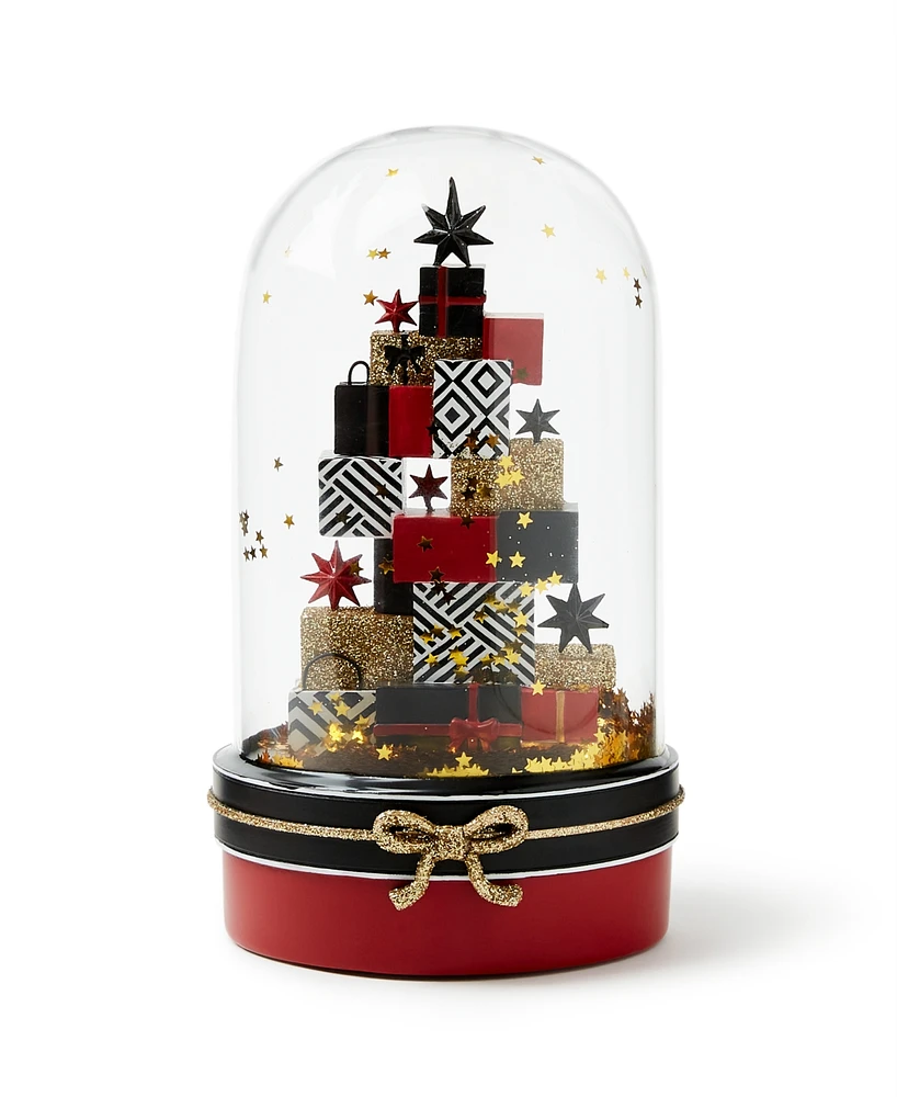 Holiday Lane Royal Holiday Stacked Gifts Snow Globe, Created for Macy's