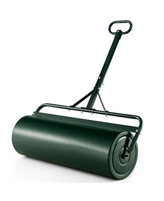 Slickblue 39 Inch Wide Push/Tow Lawn Roller-Green