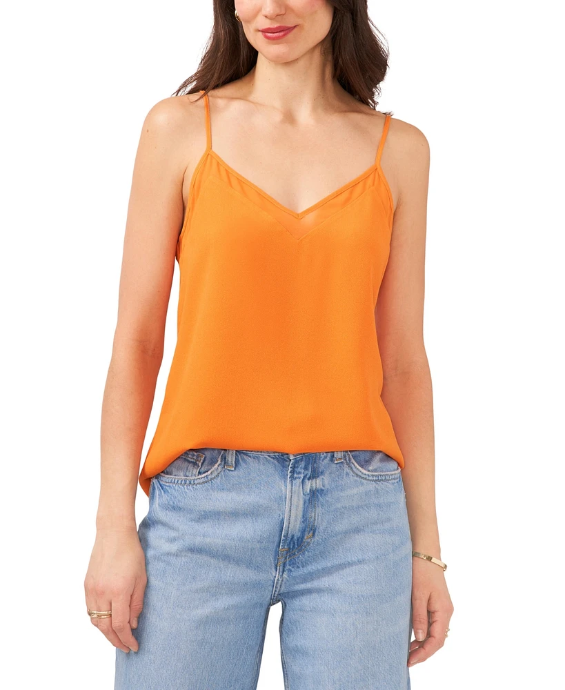 1.state Women's Spaghetti Strap Chiffon-Trim Camisole