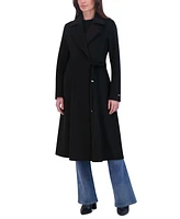 Tahari Women's Notched-Collar Side-Tie Wrap Coat