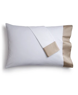 Hotel Collection Italian Percale Sateen Cuff Pillowcase Pair, King, Exclusively at Macy's