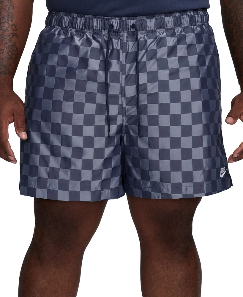 Nike Men's Club Flow Checker Logo Shorts