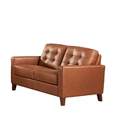 Aiden 56" Top Grain Leather Loveseat