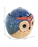 Sunnydaze Decor Owl Ceramic Indoor Water Fountain - 6 in