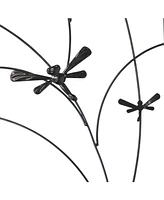 Sunnydaze Decor 55 in Steel Dragonfly Delight Garden Plant Trellis - Set of 2