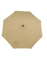 Sunbrella 9-Foot Patio Umbrella with Auto Tilt and Crank - Rust-Resistant Aluminum Pole