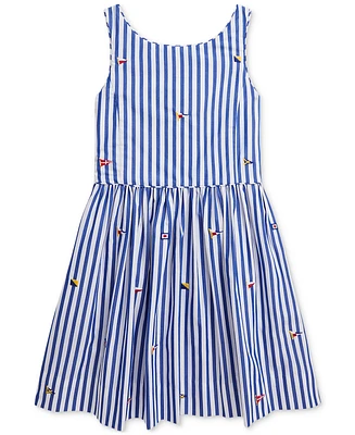 Polo Ralph Lauren Toddler & Little Girls Sailing Flag Cotton Poplin Dress