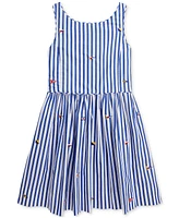 Polo Ralph Lauren Toddler & Little Girls Sailing Flag Cotton Poplin Dress