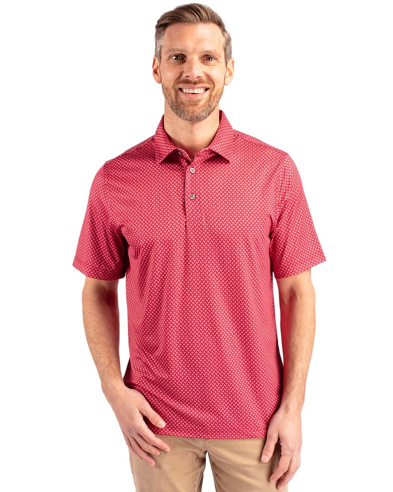 Cutter & Buck Tall Pike Banner Print Stretch Polo Shirt