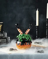 Glitzhome 8.75''H Halloween Polyresin Witches With Cauldron Table Decor