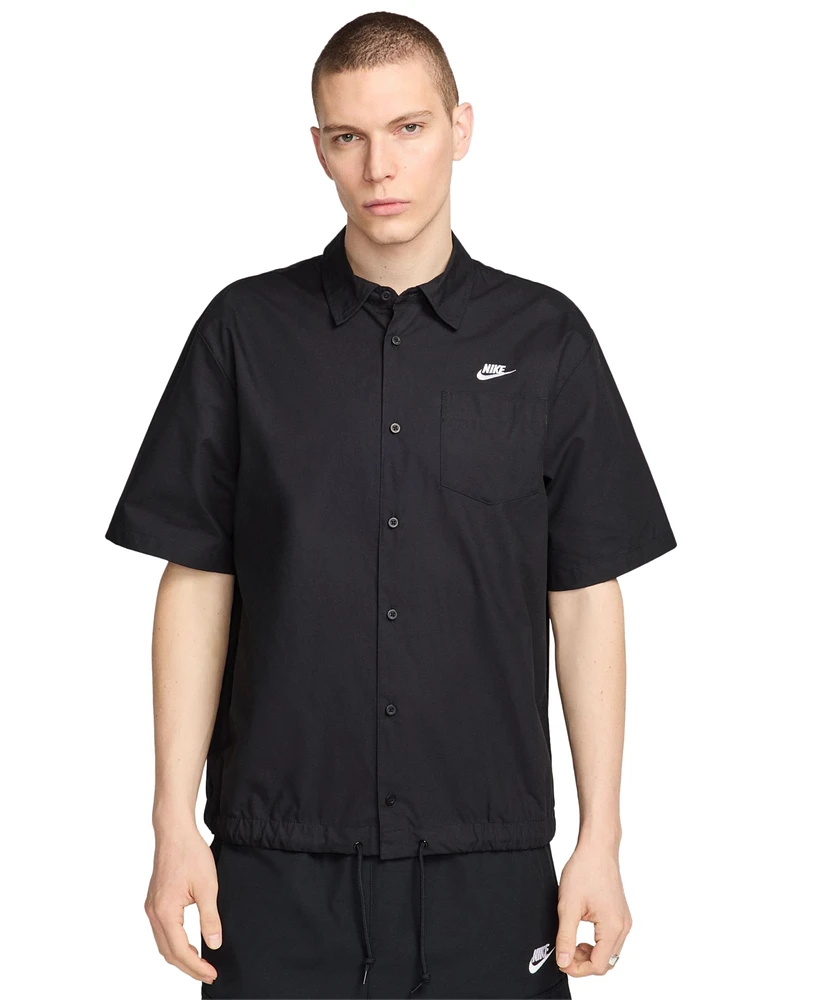 Nike Men's Club Oxford Button-Up Logo Shirt