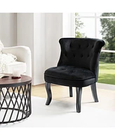 Modern Velvet Armless small Accent Chairs For Space Saving