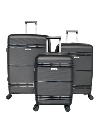 Izod Legna Polycarbonate Hard shell Expandable Lightweight 360 Dual Spinning Wheels Combo Lock 3 Piece Luggage Set