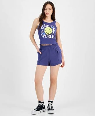 Grayson Threads The Label Juniors Smiley Graphic Tank Top Cargo Shorts