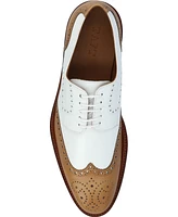 Taft Men's Spectator Handcrafted Leather Brogue Wingtip Oxford Lace-up Dress Shoe