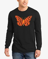 La Pop Art Butterfly - Men's Word Long Sleeve T-Shirt