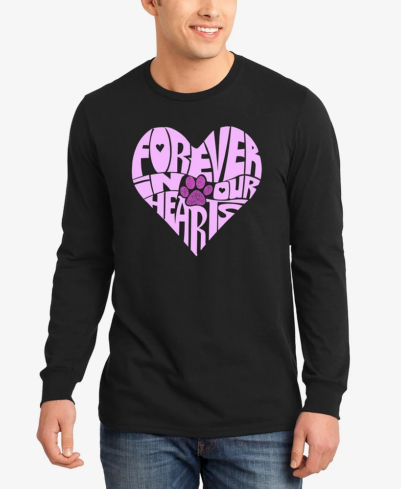 La Pop Art Forever Our Hearts - Men's Word Long Sleeve T-Shirt