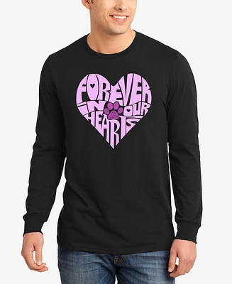 La Pop Art Forever Our Hearts - Men's Word Long Sleeve T-Shirt