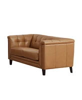 Arvo 62" Top Grain Leather Loveseat