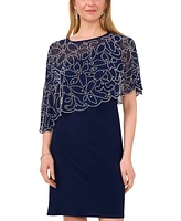 Msk Women's Embellished-Caplet Jersey Shift Dress