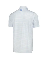 FootJoy Men's White The Players Lisle Classic Stripe ProDry Polo