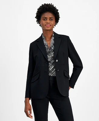 Anne Klein Women's Two-Button Compression Blazer