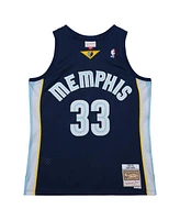 Mitchell Ness Men's Marc Gasol Navy Memphis Grizzlies 2008/09 Hardwood Classics Swingman Throwback Jersey