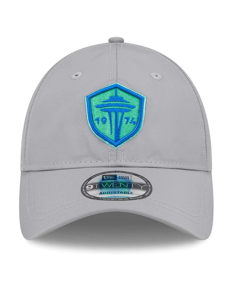 New Era Men's Gray Seattle Sounders Fc Active 9twenty Adjustable Hat